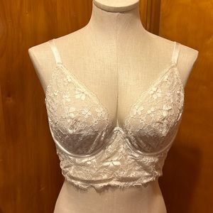 Victoria’s Secret cream lace unlined bra